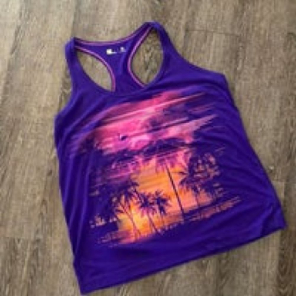 Purple Printed Tank